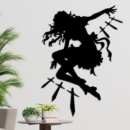 Sakuya Izayoi чертеж для лазера в DXF Touhou Project