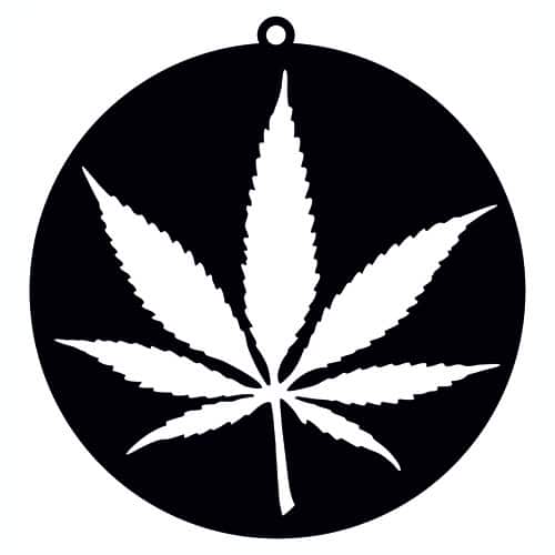 Канабис брелок в DXF | Чертеж канабиса брелока в DXF формале