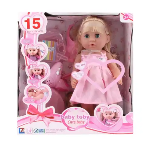 Jouet bébé Toby en peluche douce, hochet musical, jouet d'éveil pour tout-petits