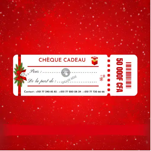 Chèque cadeau 50k Ocasebebe : offrez un cadeau personnalisable pour bébé, jouets, vêtements.