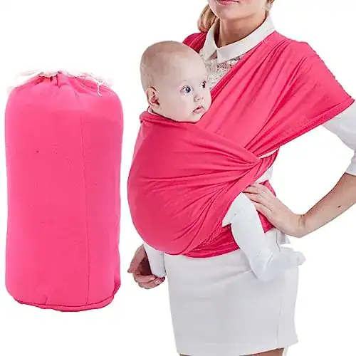 Echarpe de portage baby wrap gris chiné, écharpe porte-bébé douce pour nouveau-né, portage physiologique.