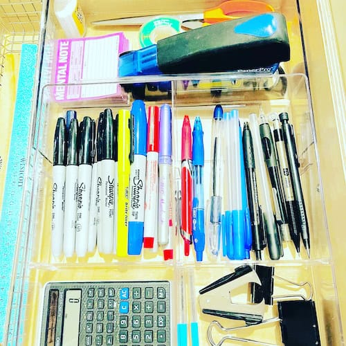 How to organize desk drawers in a home office