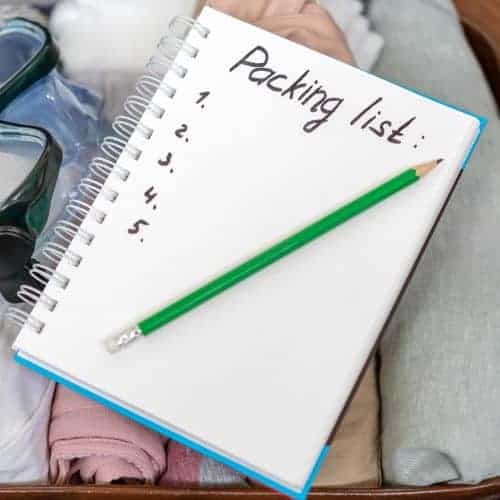 Get organized for a road trip by creating a thorough packing list.