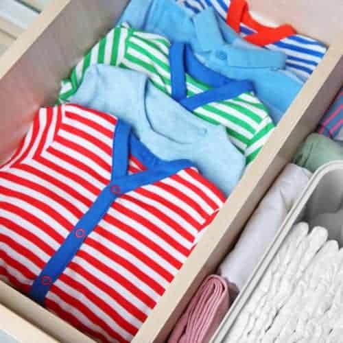 Changing Table Storage: Baby Clothes