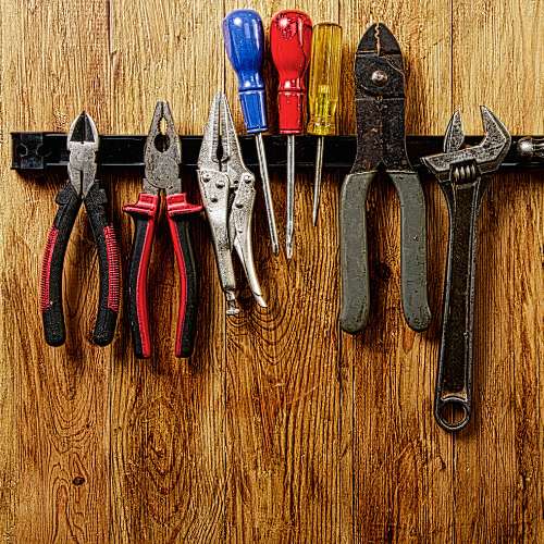 Wrench organization: magnetic tool strip