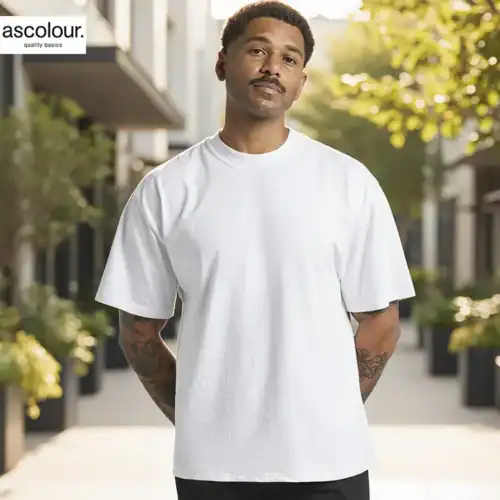 AS Colour Men Heavy Faded Minus T Shirt with custom print, lifestyle view