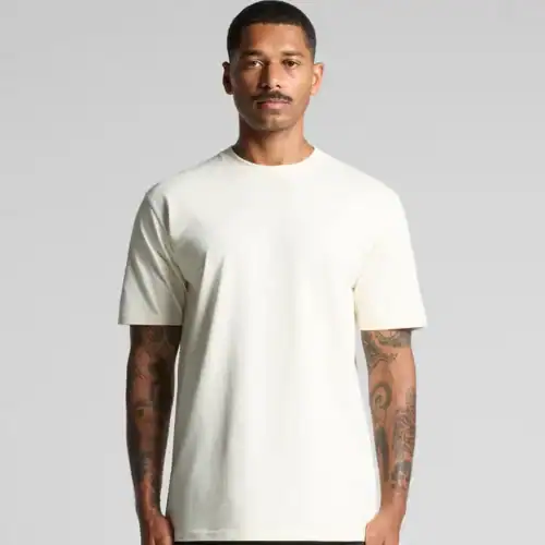 AS Colour Men's Classic T Shirt, Ecru, studio front view