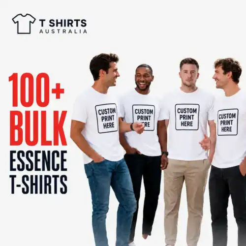 100+ bulk Essence custom printed T-shirts in Australia