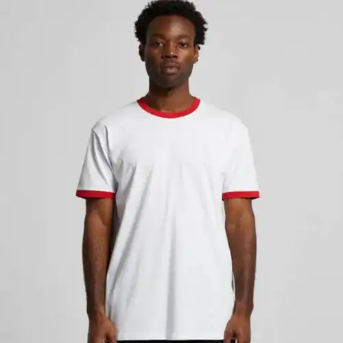 Alternative view of AS Colour Men Ringer T Shirt with Custom Print