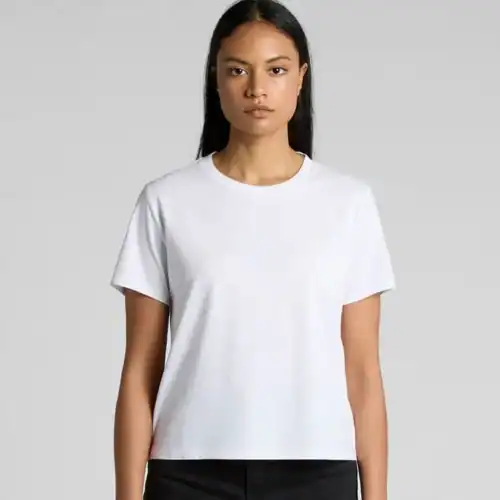 AS Colour Ladies Maple Minus T Shirt, White, studio front view