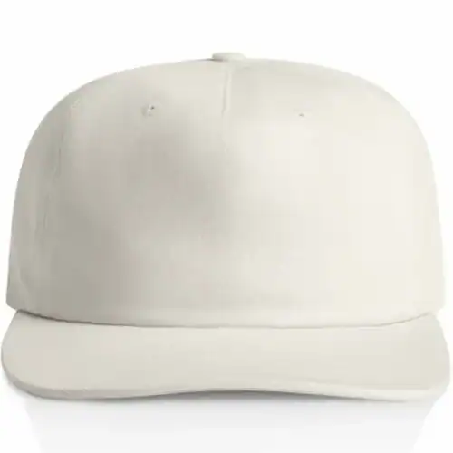 Front view of a light-coloured AS Colour Surf Cotton Cap 1119 showing the plain front panel and stitched peak