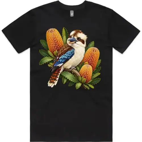 Kookaburra with Golden Banksia