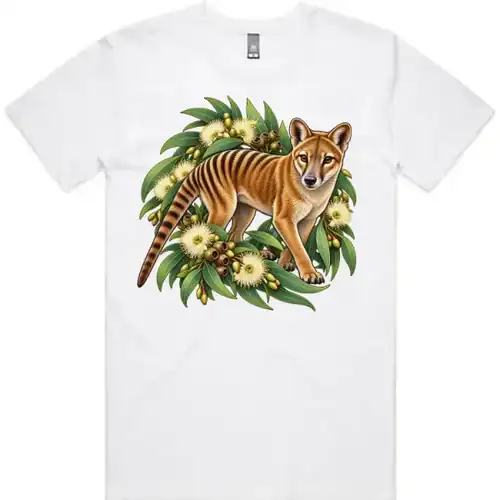 Tasmanian Tiger Among Eucalyptus Blooms