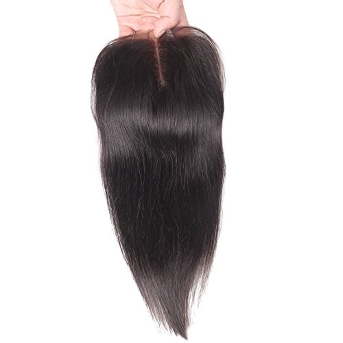 EVA HAIR 7a Brazilian Straight Lace Front Closure Piece 3.5x4 Virgin Human Hair Bleached Knots Middle Part Lace with Baby Hair - Image 3
