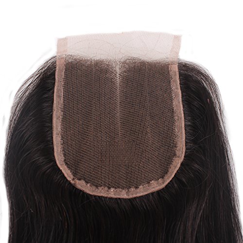 EVA HAIR 7a Brazilian Straight Lace Front Closure Piece 3.5x4 Virgin Human Hair Bleached Knots Middle Part Lace with Baby Hair - Image 4