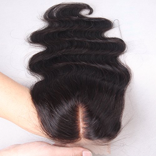 EVA HAIR Brazilian Body Wave Top Closure Unprocessed Human Hair Lace Bleached Knots with Baby Hair Middle Part Closure - Image 4