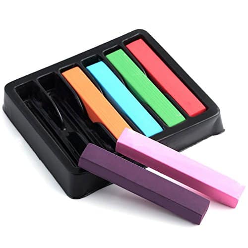 Aoert 6 Ombre Colors Temporary Hair Chalk for Girls - Non-Toxic for Kids Fun Colored Dye Pastel Kit