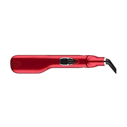 OSIR Steam Hair Straightener, Double Plate Brush Clip Fast Detangling with Removable Water Reservoir (Red)