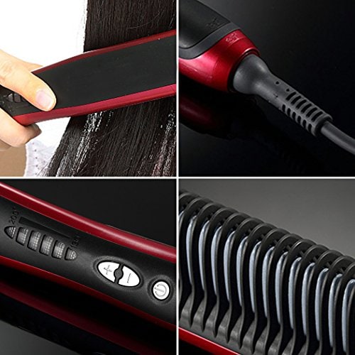 Ocathnon Digital Ceramic Hair Straightener and Hot-air Brush Comb Daily Self Hair Styling Tool - Image 5