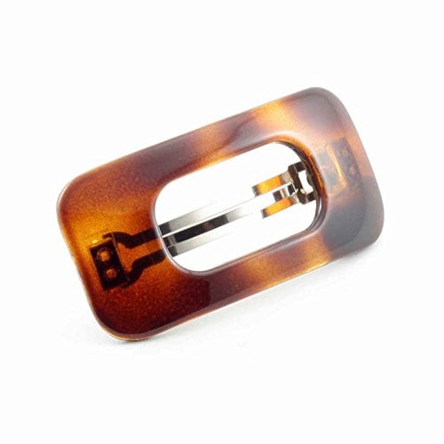 Parcelona French Retro Matte Finish Celluloid Tortoise Shell Hair Clip Barrette - Approx. 3 Inches - Image 4