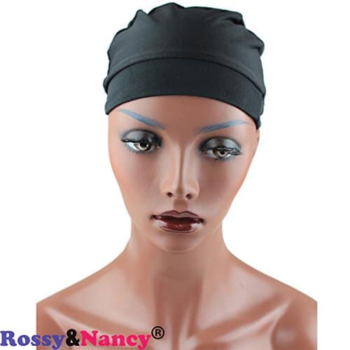 Rossy&Nancy Costume Unisex Stocking Wig Nylon Stretch Mesh Black Color Wig Cap - Image 4