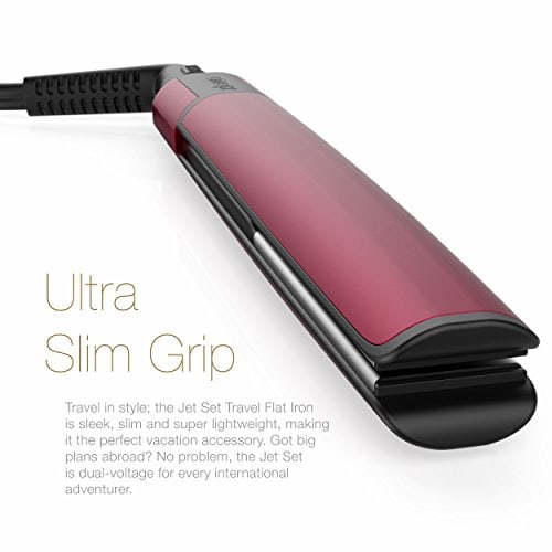 xtava Jet Set Travel Flat Iron Lightweight Straightener Superior Heat Protection On-the-Go - Dual-Voltage Compatibility - Image 9