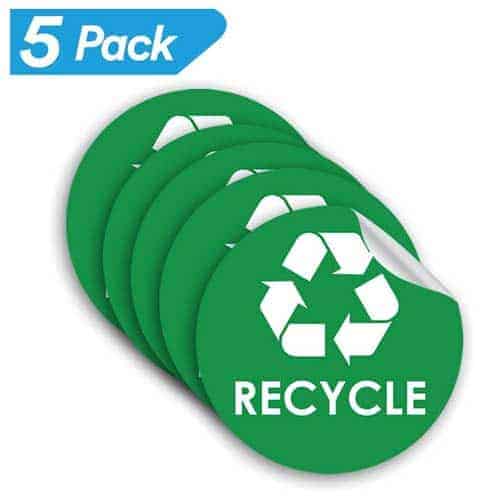 5-pack-Recycle-Sticker-Trash-Bin-Label