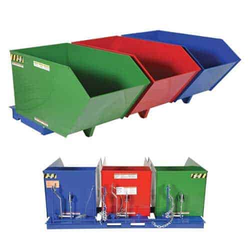 Triple-Bin-Recycling-Hopper