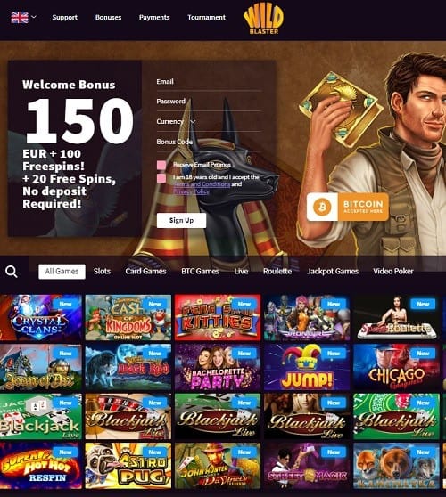 Blaster Casino free spins bonus