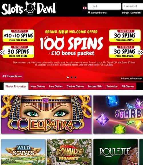 Slots Devil Casino free spins