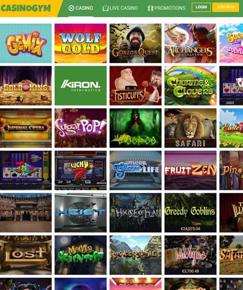 CasinoGym Free Play Games