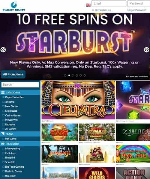 Planet Fruity Casino Review