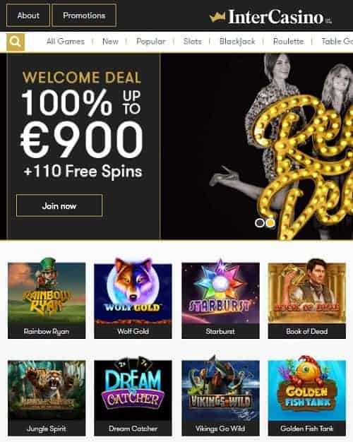 Inter Casino free spins bonus