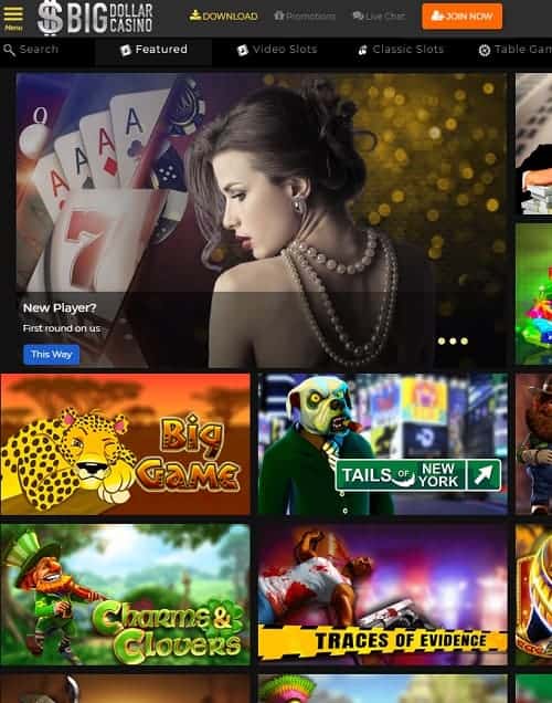 Big Dollar Casino - USA online casino with free chips and no deposit bonuses 