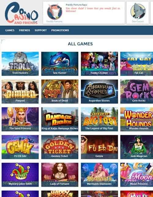 Casino And Friends Review | 10 free spins NDB + 100% welcome bonus