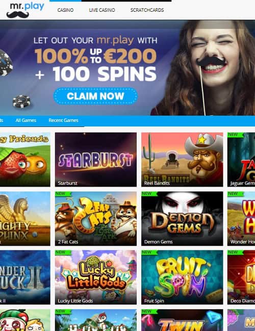 Mr Play Casino free spins bonus