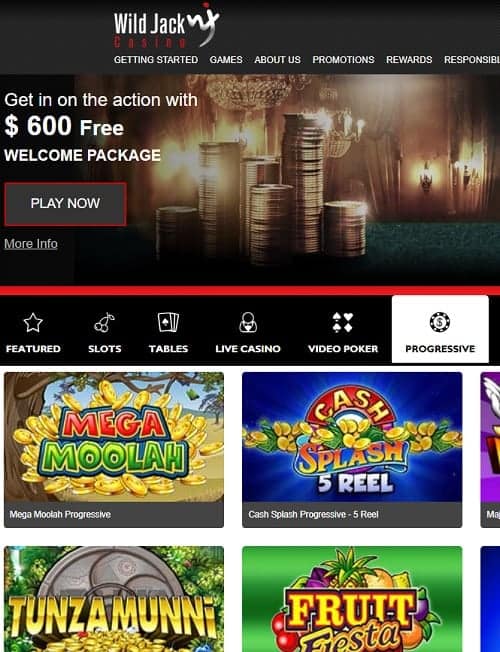 Wild Jack Casino Review: 100 free spins + 300% up to €600 bonus