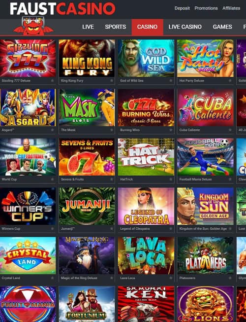 FAUST CASINO free spins