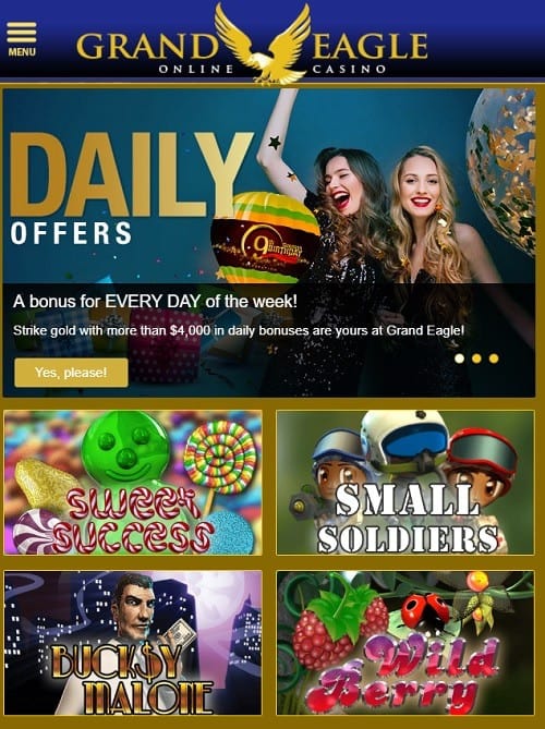 Grand Eagle Casino free bonus for new players