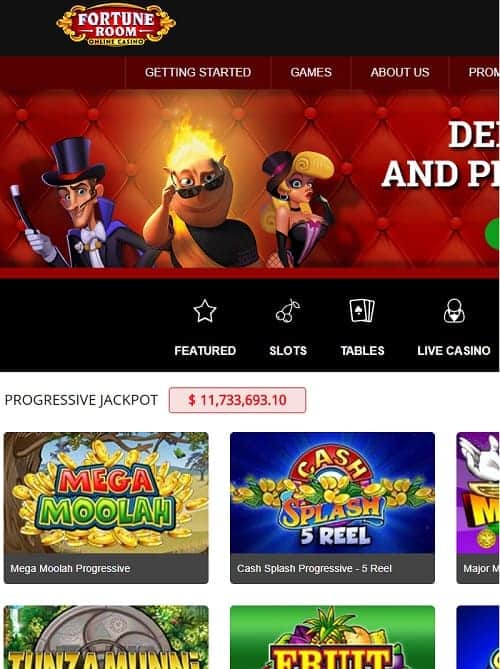 Fortune Room Casino free spins bonus