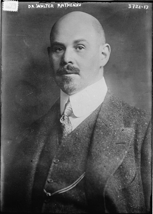 Img: Walther Rathenau minister portret Portret van Walther Rathenau, minister van Buitenlandse Zaken van Duitsland, vermoord in 1922 in Berlijn