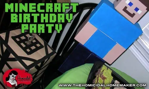A Very DIY Minecraft Birthday Party