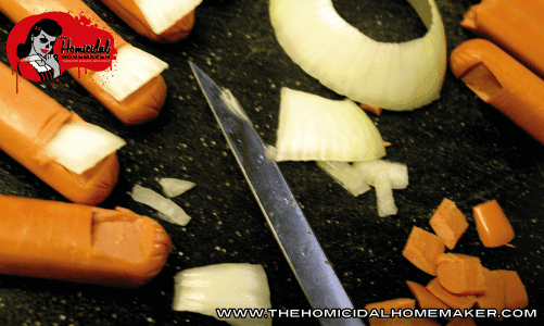 Step Three | Finger Food (Zombie Style or Freshly Severed) | The Homicidal Homemaker | zombie food ideas, zombie party food, zombie food, zombie recipes