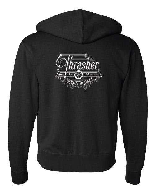 Thrasher Zip Up Hoodie Black