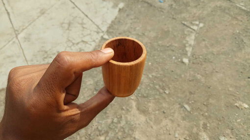 Teak Wood Sake Cups - Image 3