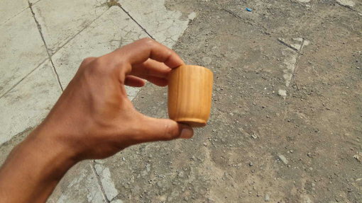 Teak Wood Sake Cups - Image 5