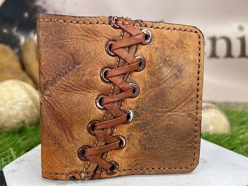 1930's Frank McCormack Leather Laced Wallet - Image 4