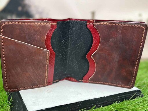 1930's Frank McCormack Leather Laced Wallet - Image 2