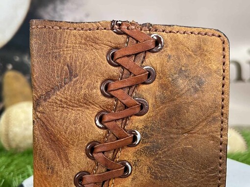 1930's Frank McCormack Leather Laced Wallet