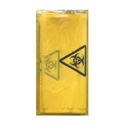 Large Yellow Bio Hazard Bag Bulk Pack 100s NZ Survivor